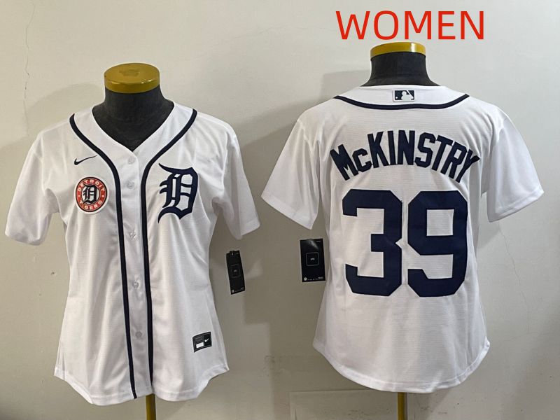 Women Detroit Tigers #39 Mckinstry White Game Nike MLB Jersey style 004->women mlb jersey->Women Jersey